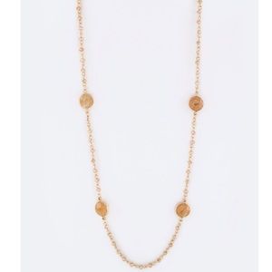 Long stone beaded necklace